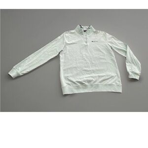 Ben Sherman Interlock Quarter Zip Pullover Light Blue Mint Size M Medium NWOT